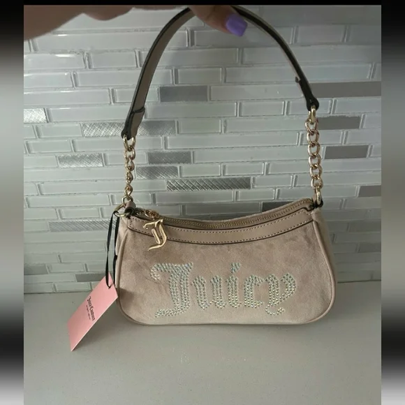 VIRAL Juicy Couture Cafe Velour Obsession Shoulder Bag